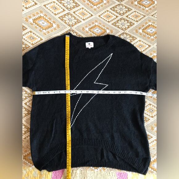 Sundry Lightning Bolt⚡️Embroidered Sweater Wool Mohair Size 1/ Small. - Picture 6 of 11